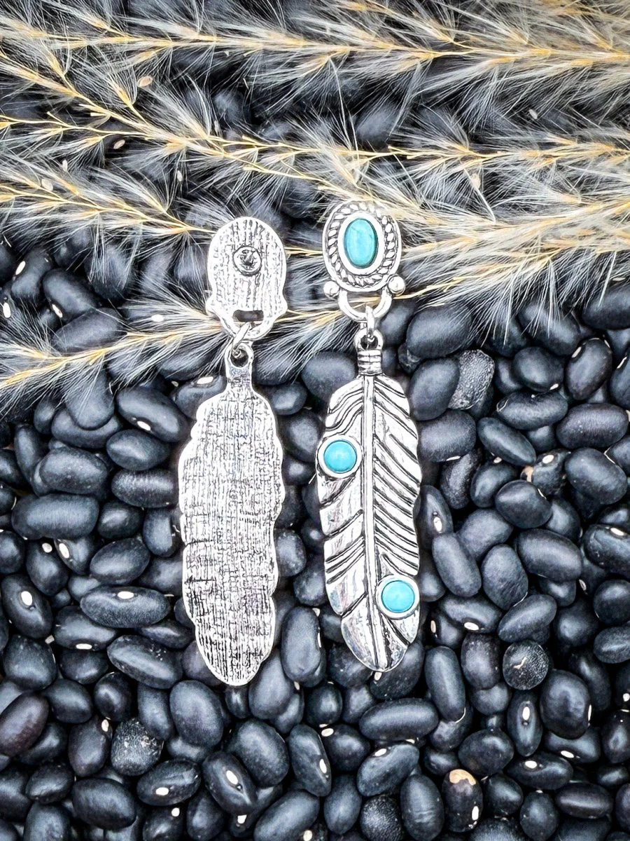 High Plains Feather Dangle Earrings - Image 3