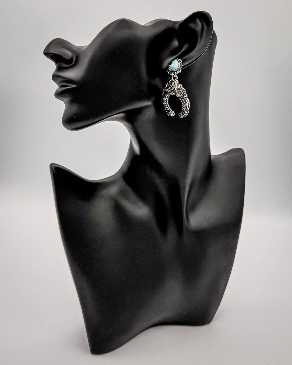 Highmark Squash Blossom Dangle Earrings - Image 3