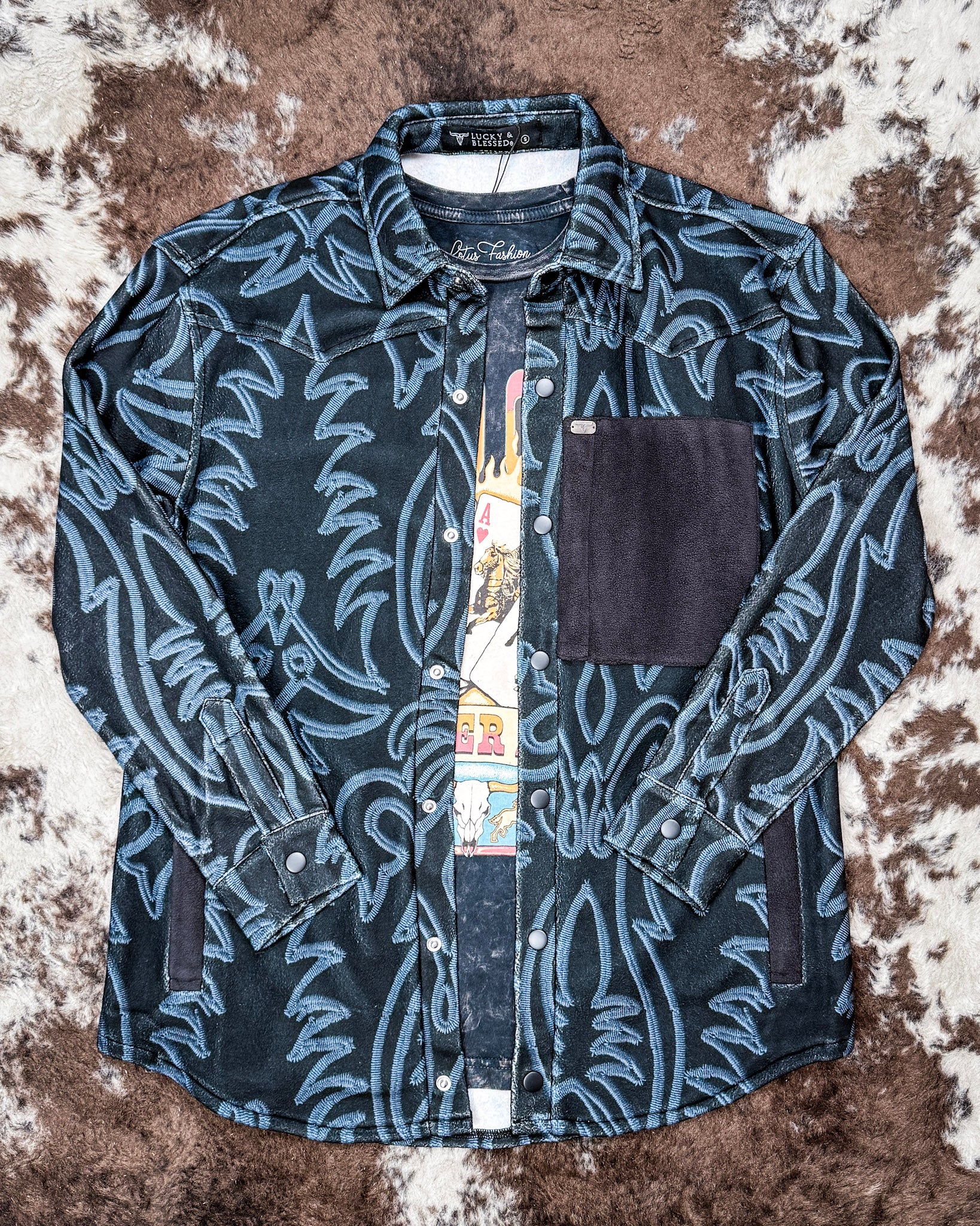 Hollis Boot Stitch Fleece Shacket by Lucky & Blessed - Image 10