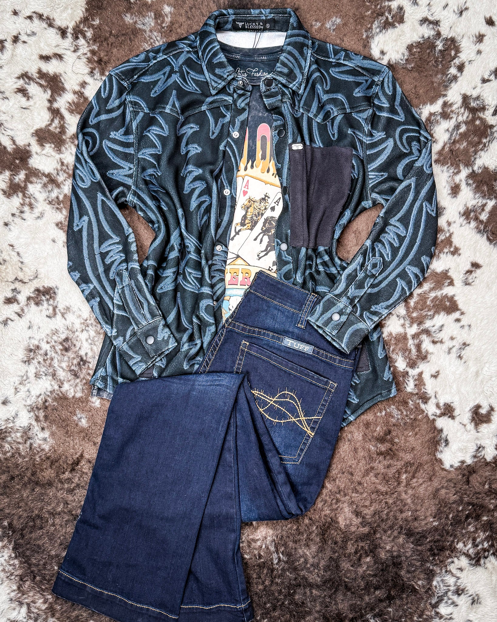Hollis Boot Stitch Fleece Shacket by Lucky & Blessed - Image 11