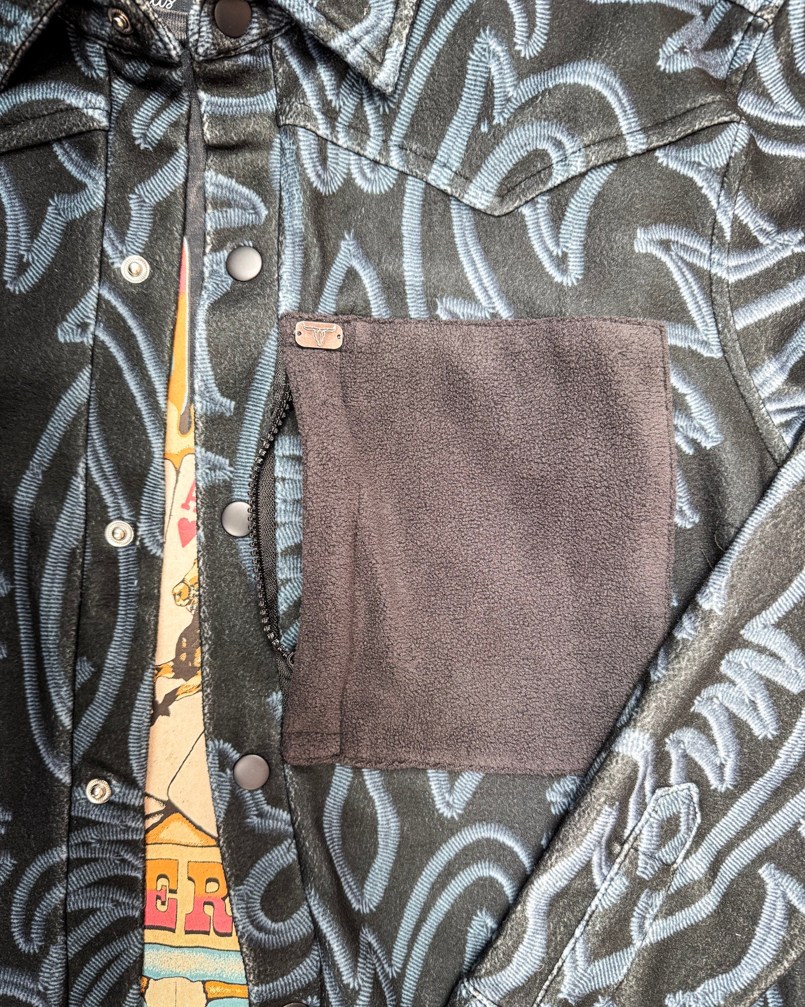 Hollis Boot Stitch Fleece Shacket by Lucky & Blessed - Image 13