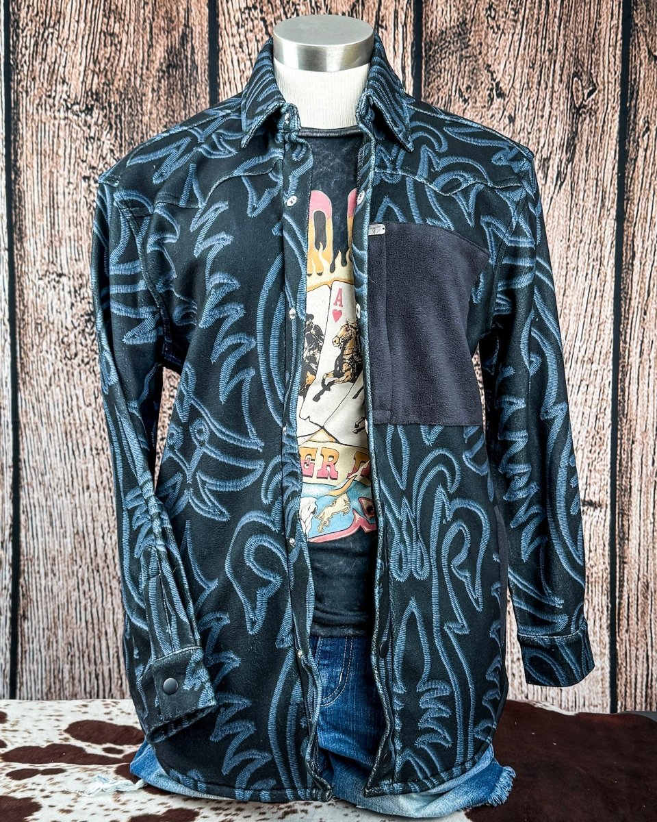 Hollis Boot Stitch Fleece Shacket by Lucky & Blessed - Image 16