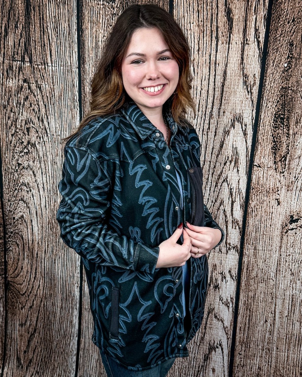 Hollis Boot Stitch Fleece Shacket by Lucky & Blessed - Image 4