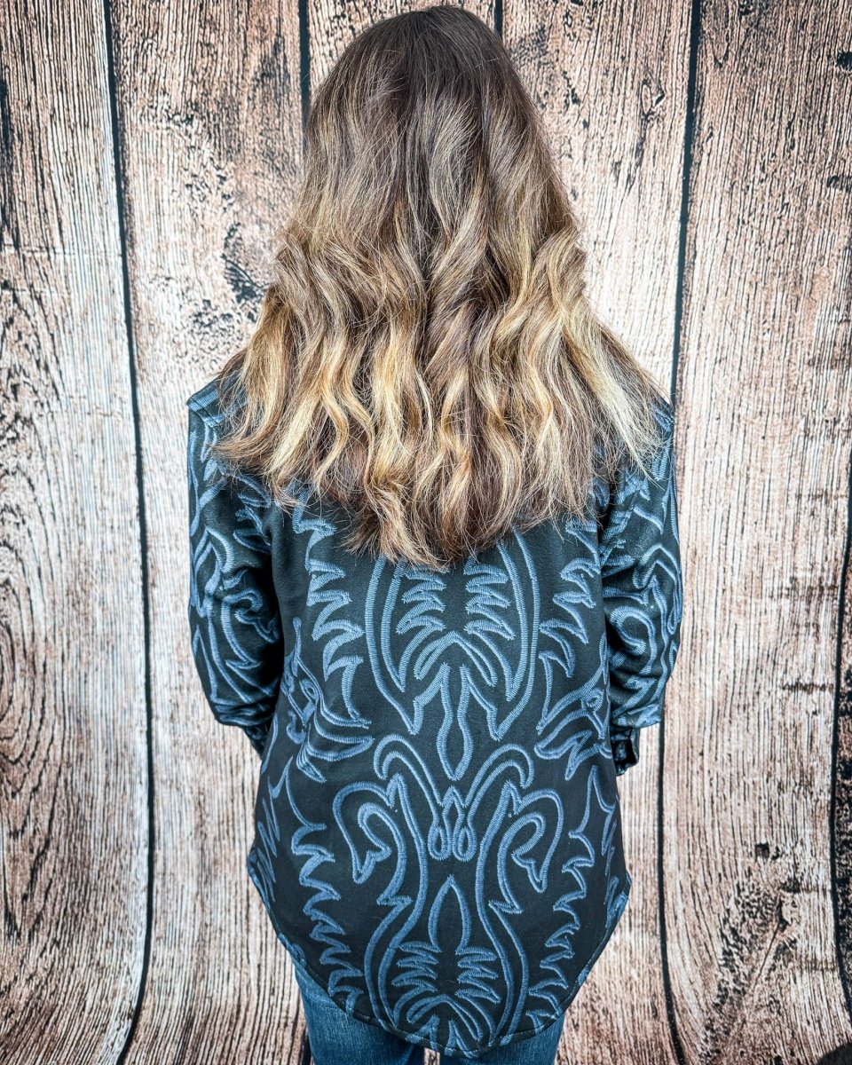 Hollis Boot Stitch Fleece Shacket by Lucky & Blessed - Image 7