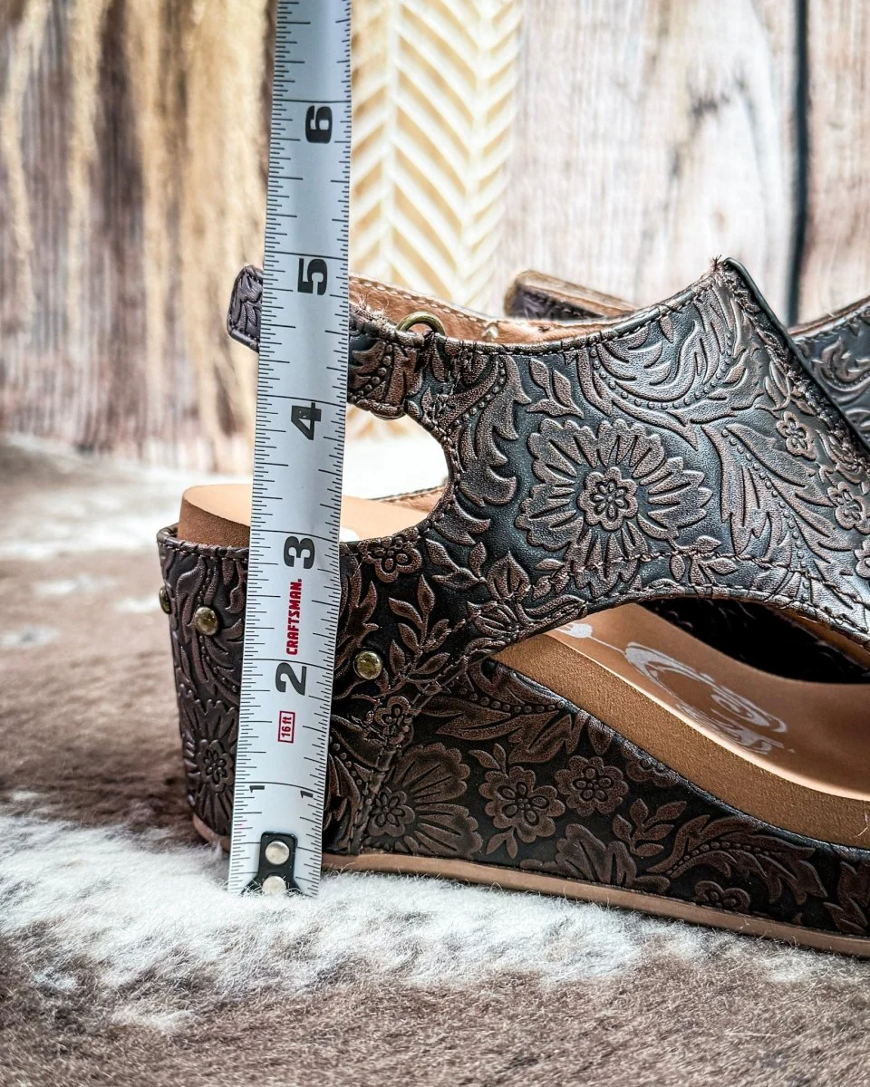Isabella Tooled Wedge in Chocolate by Very G - Image 5