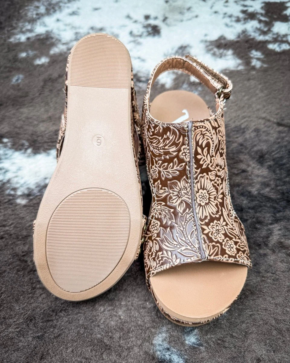 Isabella Tooled Wedge in Tan by Very G - Image 7
