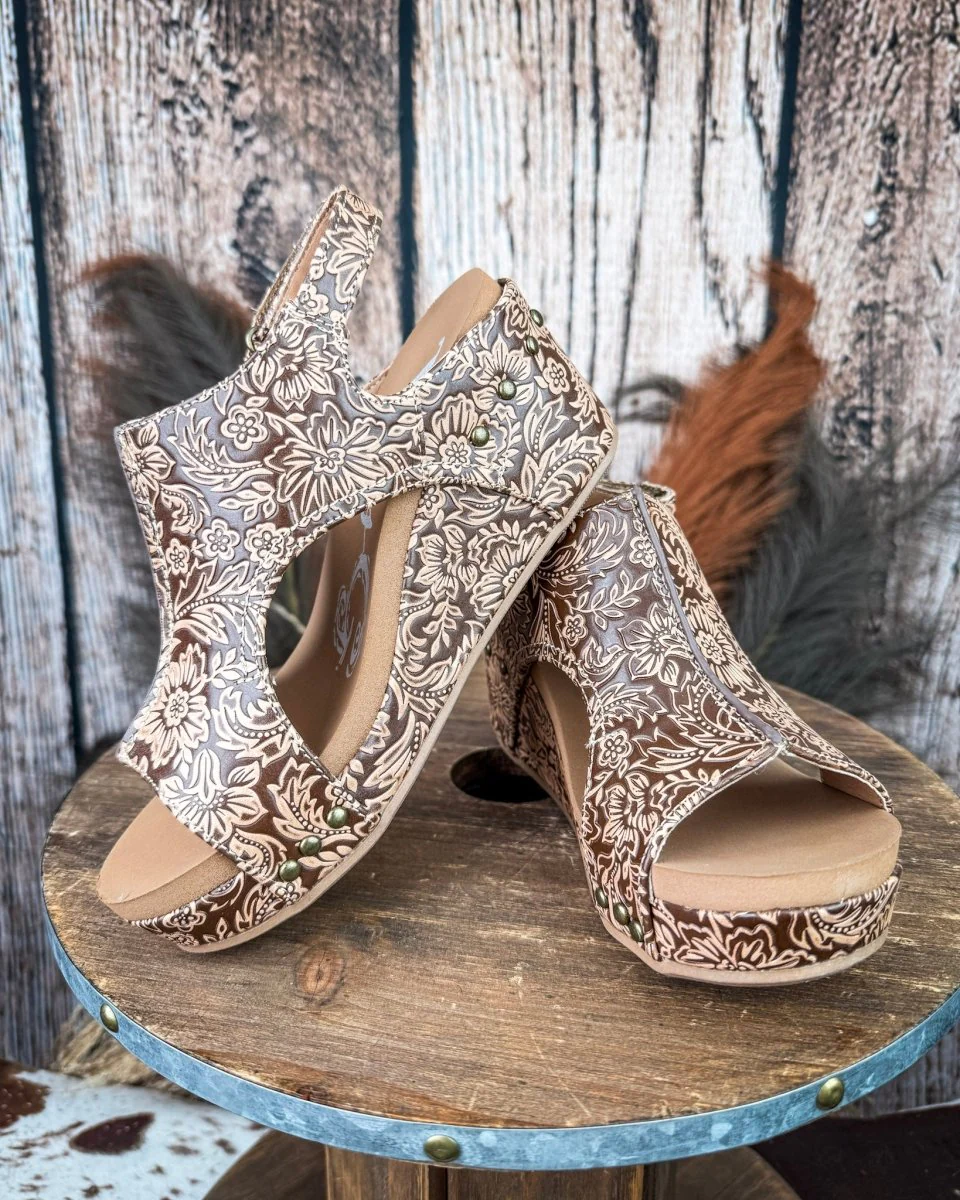 Isabella Tooled Wedge in Tan by Very G - Image 8