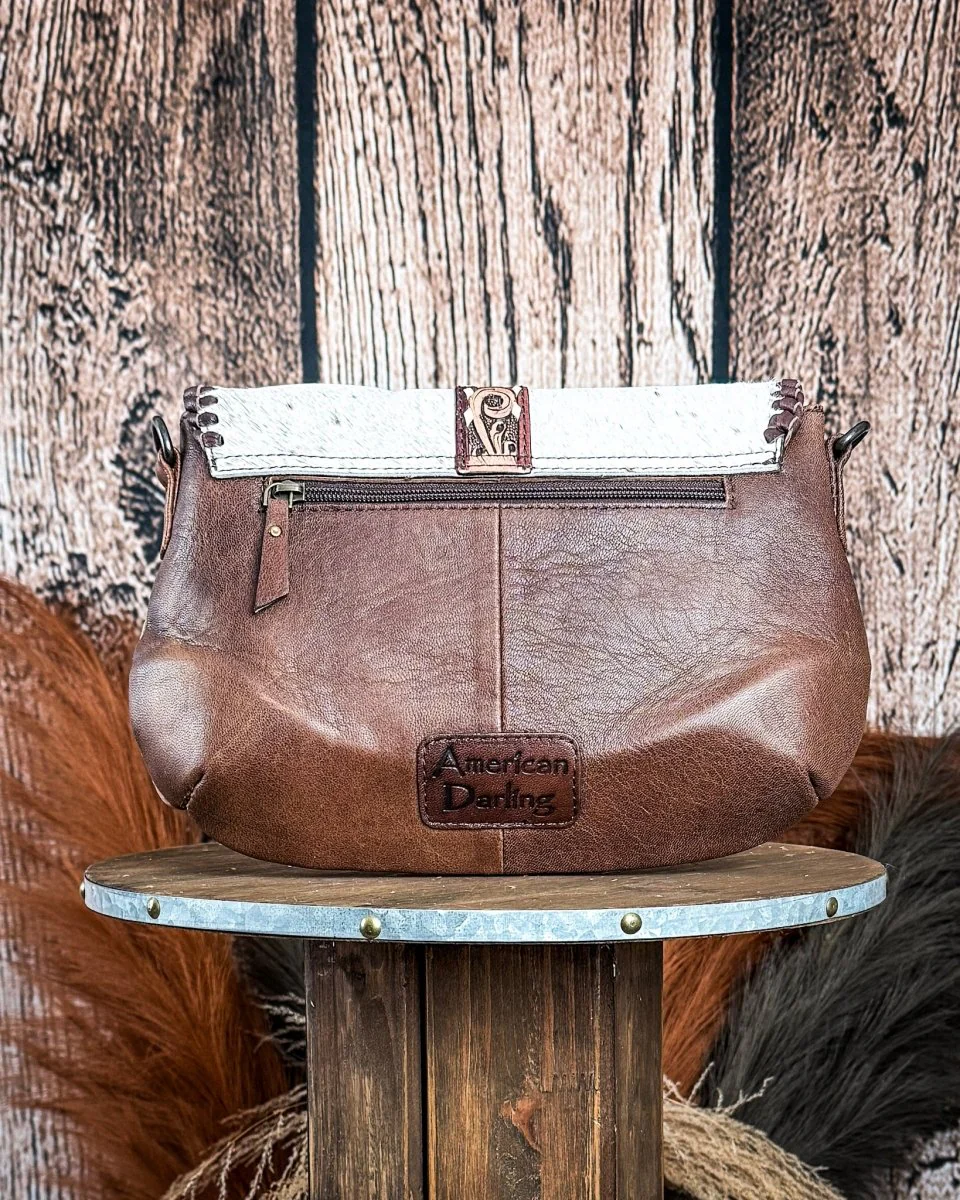 Juniper Tooled Cowhide Crossbody Bag - Image 4