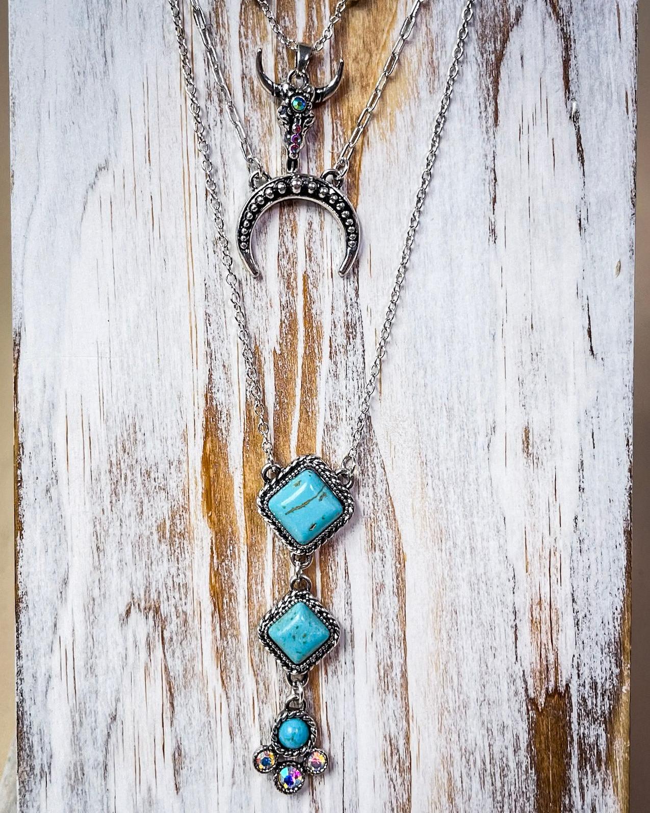 Kaylee Layered Fashion Necklace - Silver - Image 5