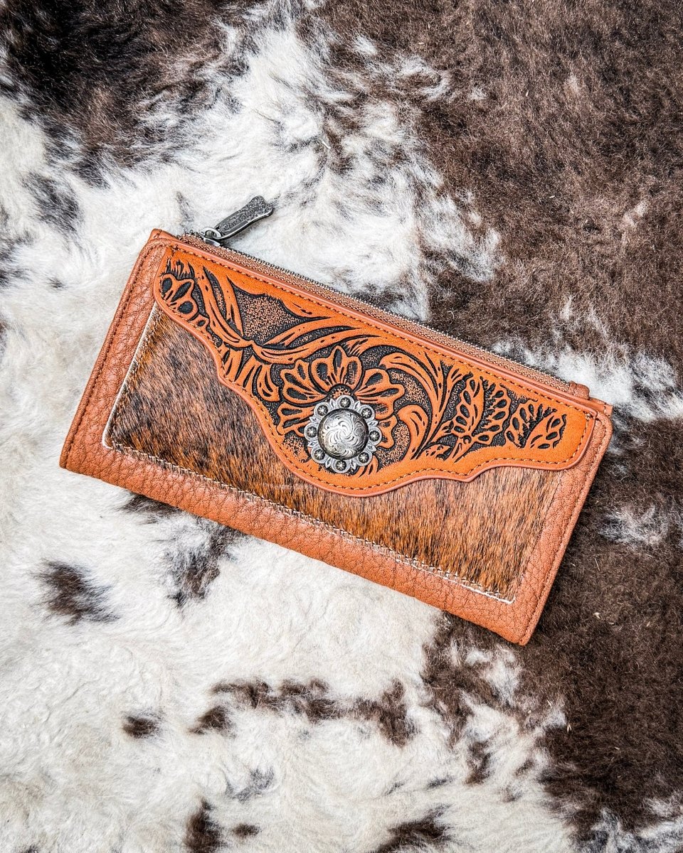 Lillie Hair-On Wallet in Brown by Trinity Ranch - Image 5
