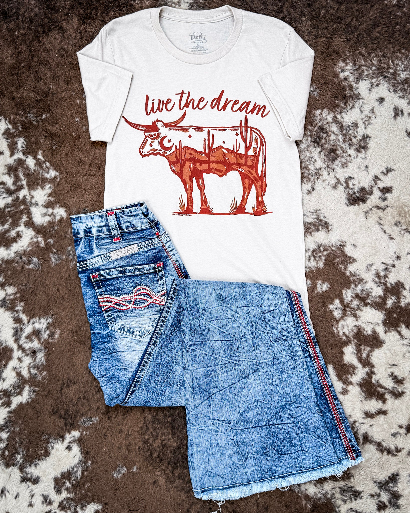 Live the Dream Boyfriend Tee in Natural - Image 3