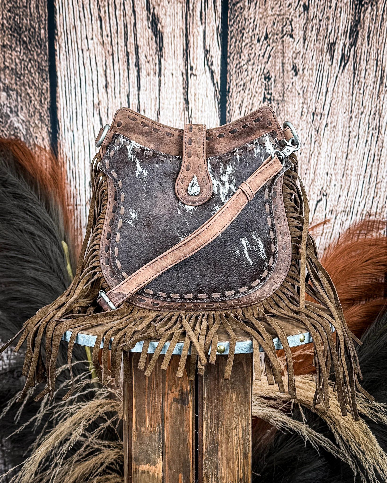 Maverick Mist Hairon Leather Bag by Myra Bag