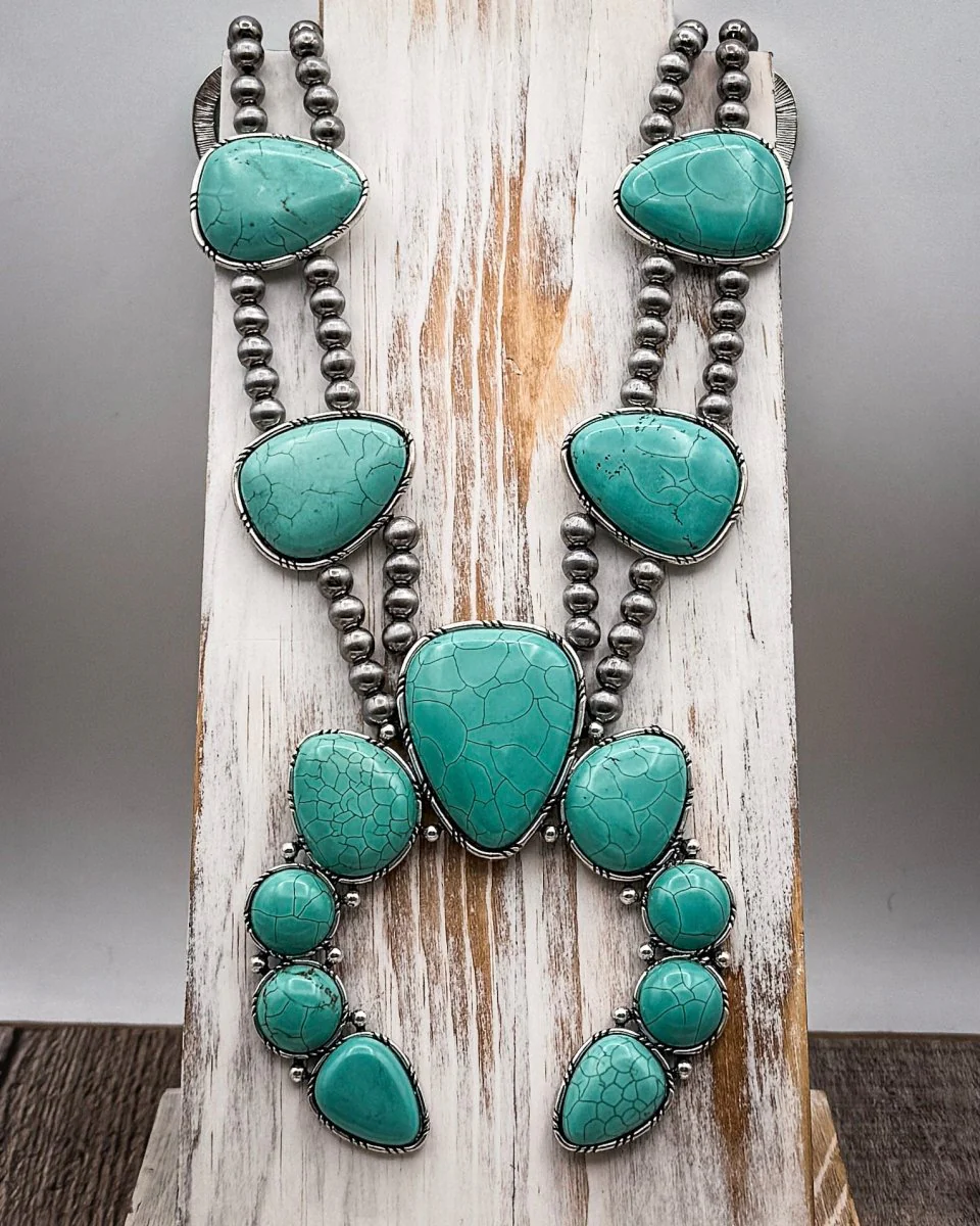 Mesa Vale Squash Blossom Statement Necklace - Image 5