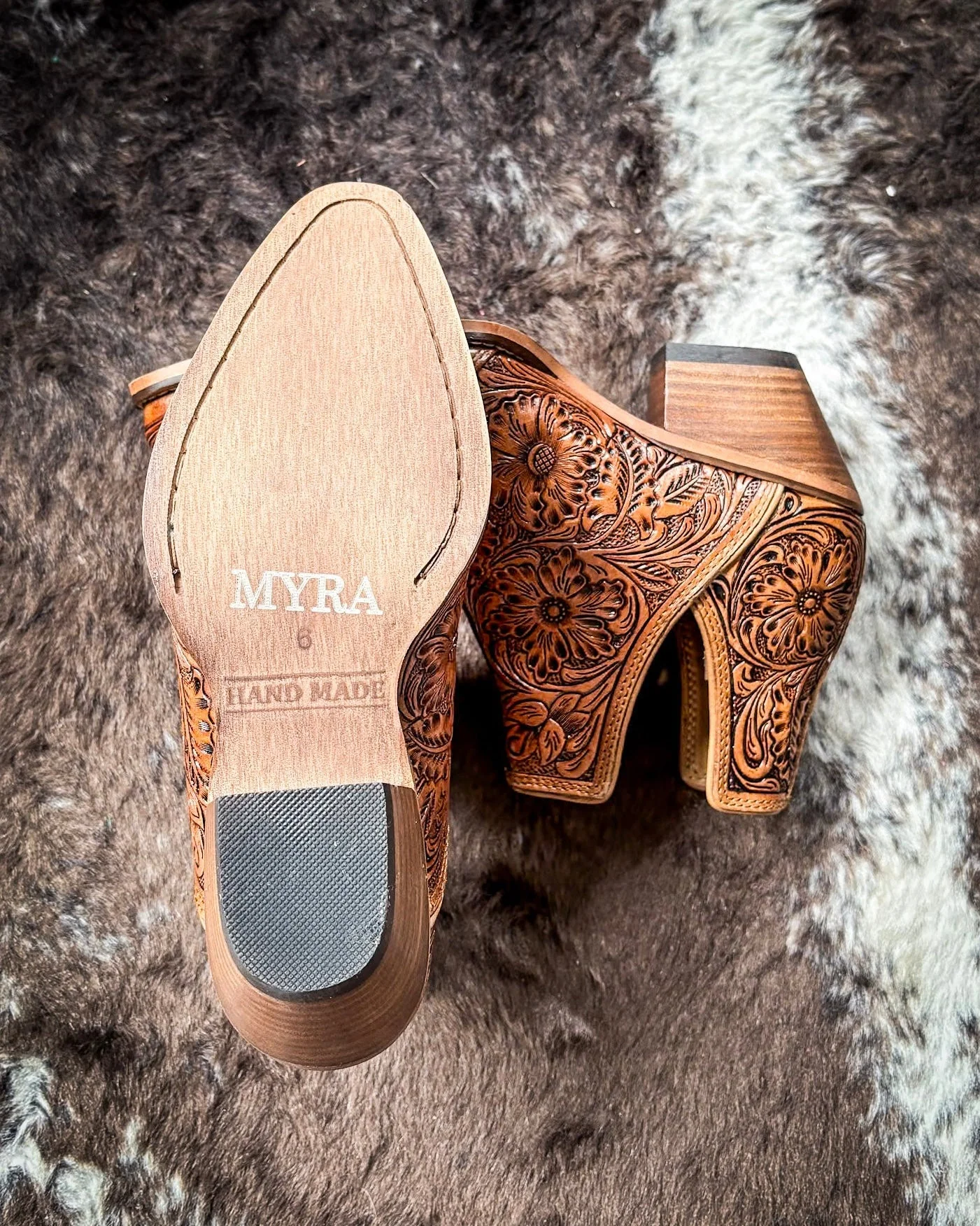Dakota Charm Booties in Caramel by Myra Bag - Image 4