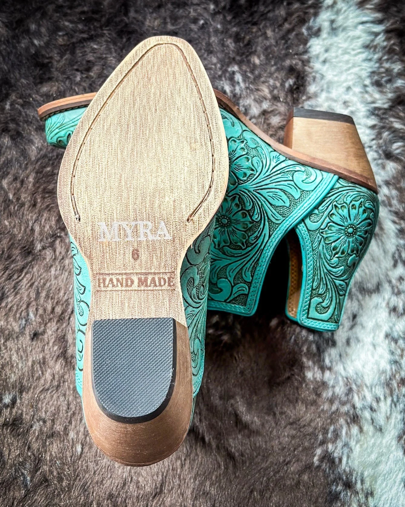 High Mesa Booties in Turquoise by Myra Bag - Image 4