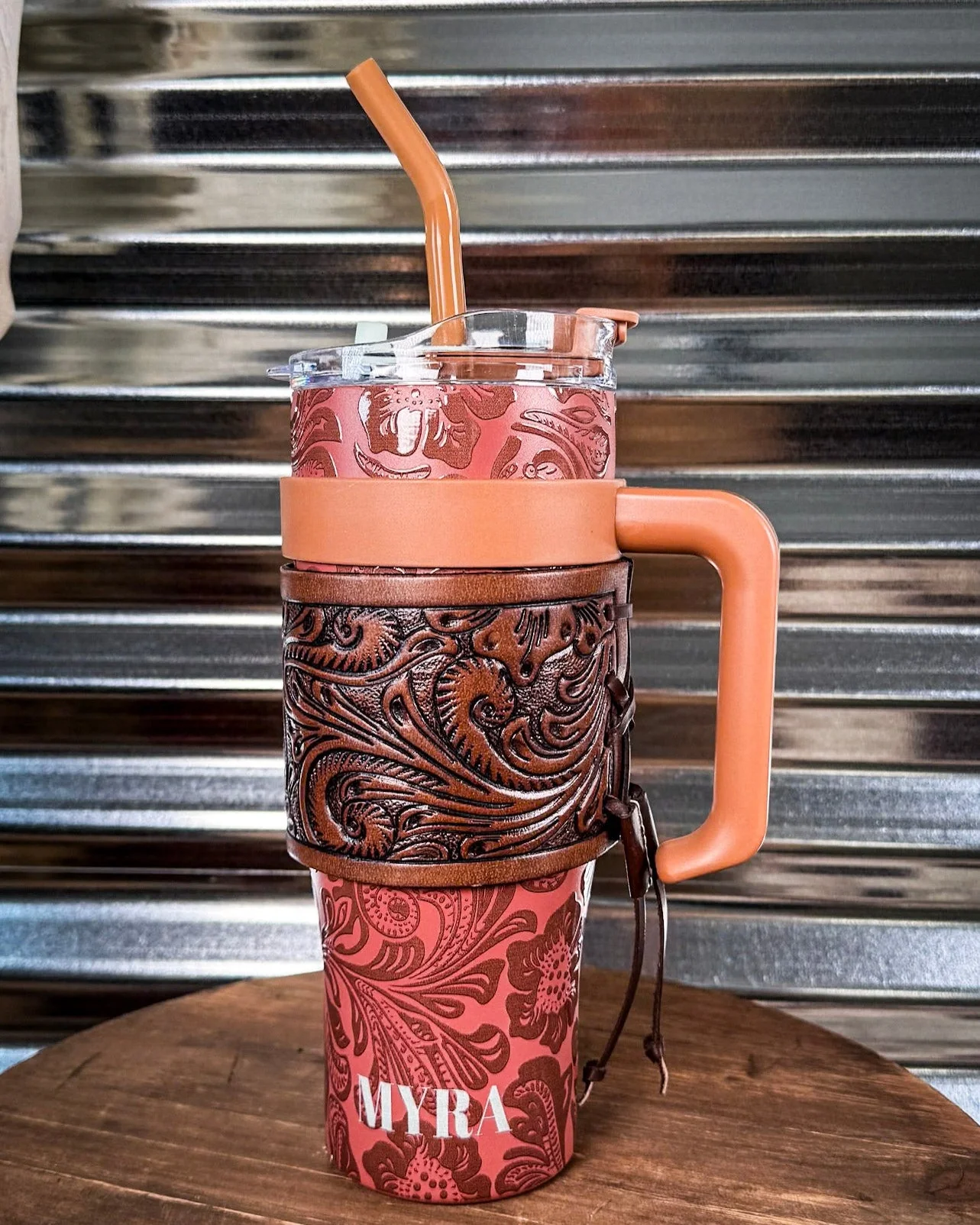 Myra Bag - Wide Wyoming Tumbler in Brown - Image 2