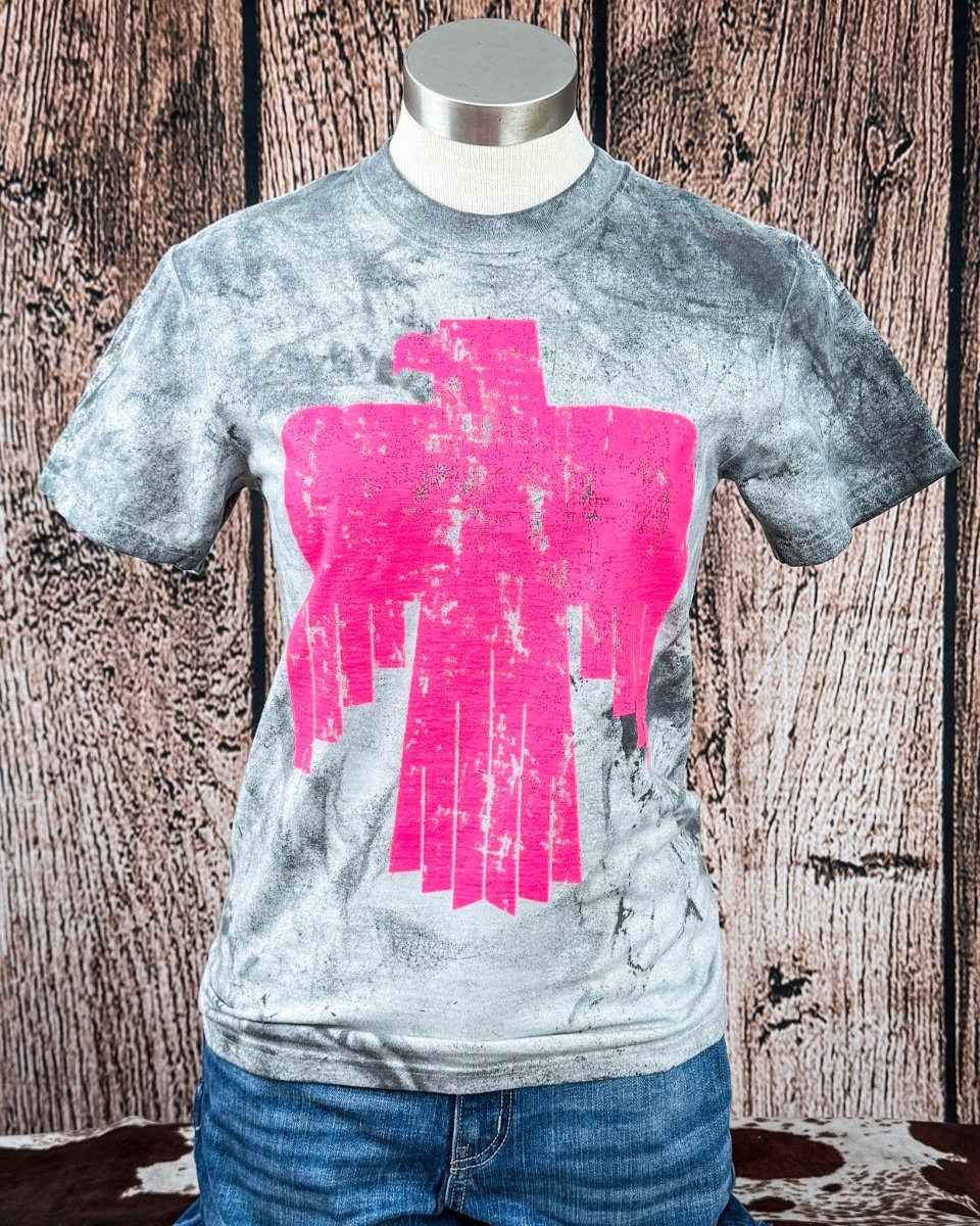 Neon Thunderbird Tee in Stone Mineral Wash - Image 2