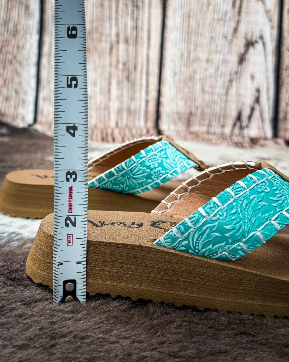Pamela Sandal in Turquoise by Very G - Image 4