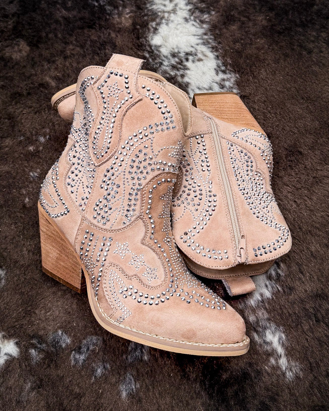 Parade Bling Ankle Bootie in Nude by Very G - Image 3