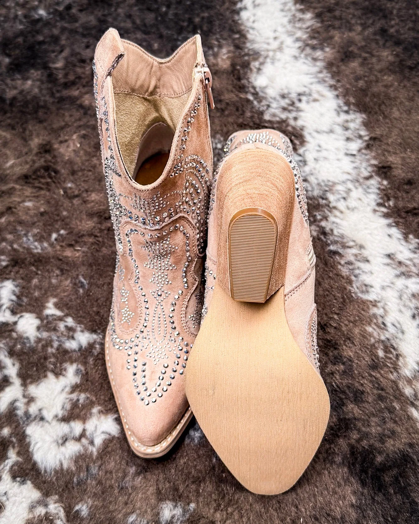 Parade Bling Ankle Bootie in Nude by Very G - Image 4