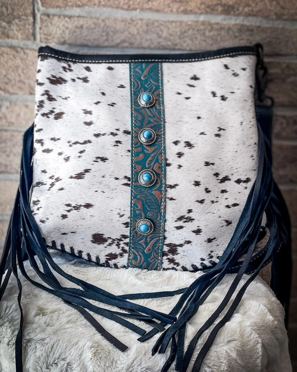 Paradox Hairon Fringe Crossbody Bag by Myra Bag
