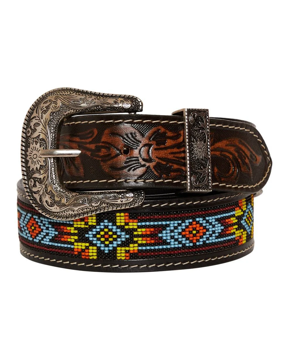 Polychrome Hand Tooled Seed Bead Belt by Myra Bag - Image 11