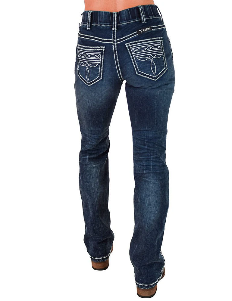 Pull-On Boot Stitch Bootcut Jeans by Cowgirl Tuff - Image 5