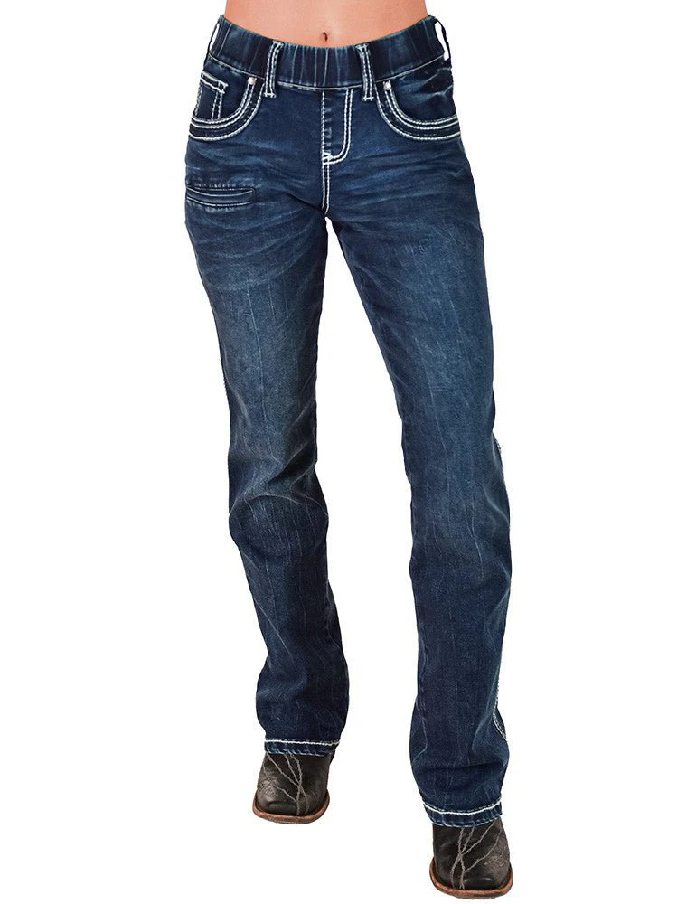 Pull-On Boot Stitch Bootcut Jeans by Cowgirl Tuff - Image 6