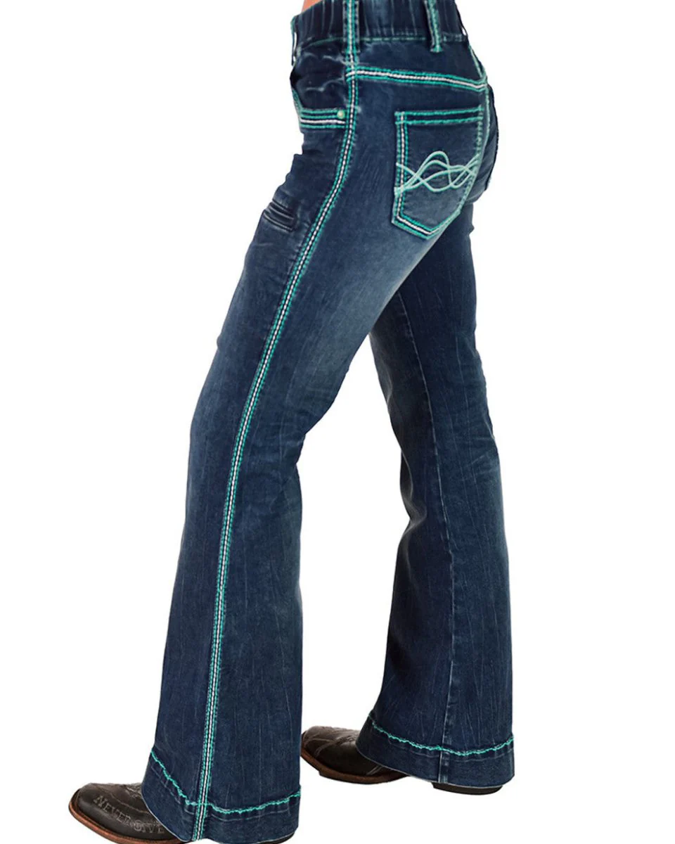 Pull-On Turquoise Hurricane Trouser by Cowgirl Tuff - Image 12