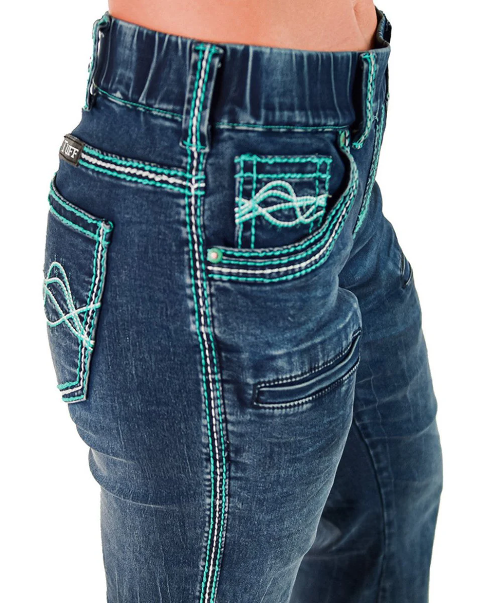 Pull-On Turquoise Hurricane Trouser by Cowgirl Tuff - Image 14