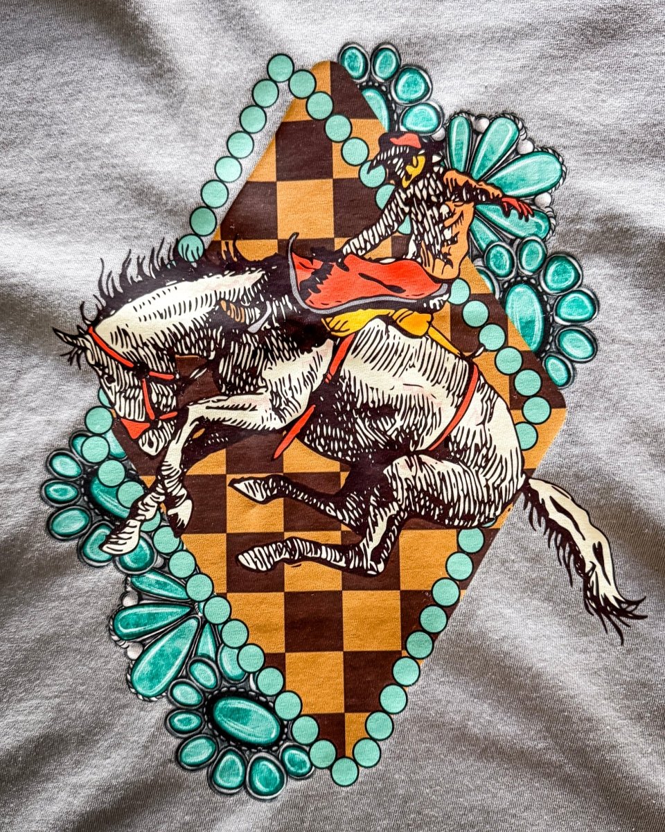 Raleigh Bronc Graphic Tee in Granite - Image 5
