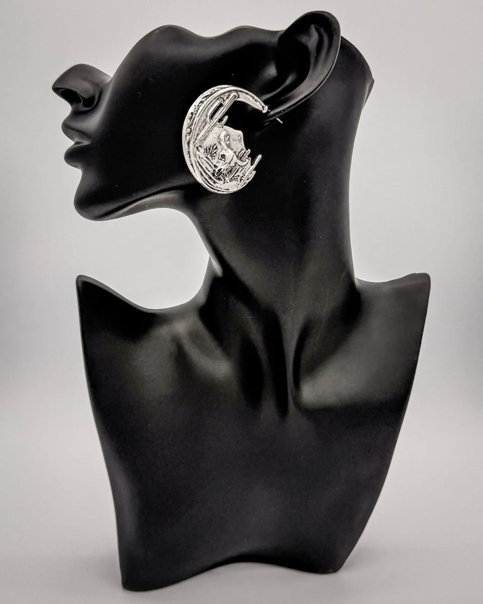 Ridgehorn Steer Crescent Hoop Earrings - Image 3