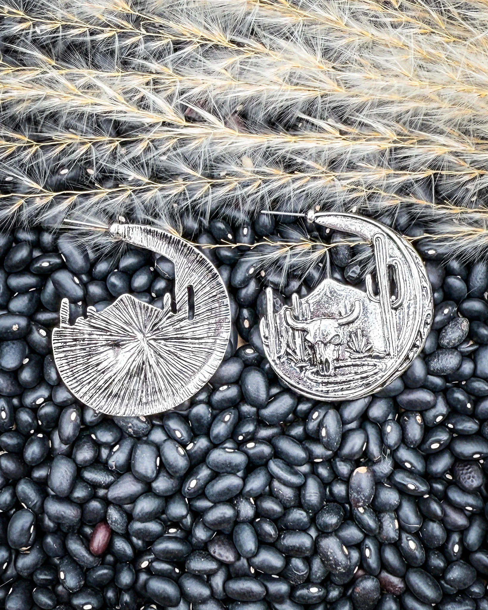 Ridgehorn Steer Crescent Hoop Earrings - Image 5