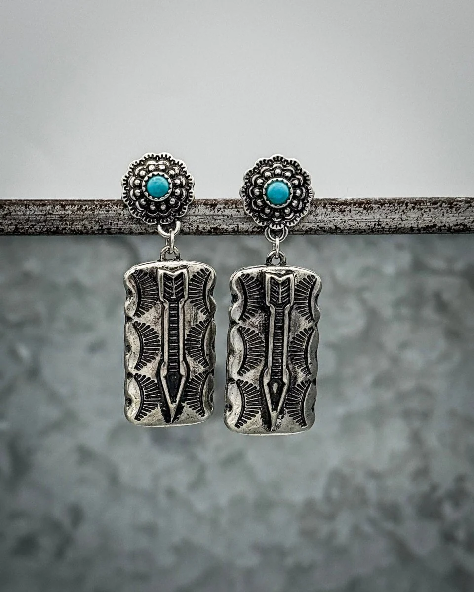 Ridgeline Bar Dangle Earrings - Image 2