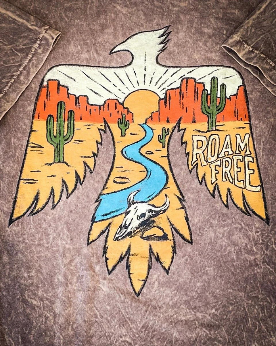Roam Free Graphic Tee - Mocha - Image 5