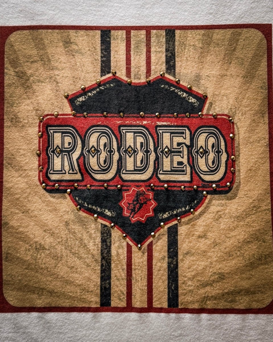 Rodeo Revival Rhinestone Graphic Tee in Cream - Image 3