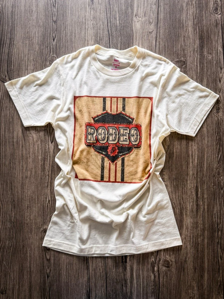 Rodeo Revival Rhinestone Graphic Tee in Cream - Image 4