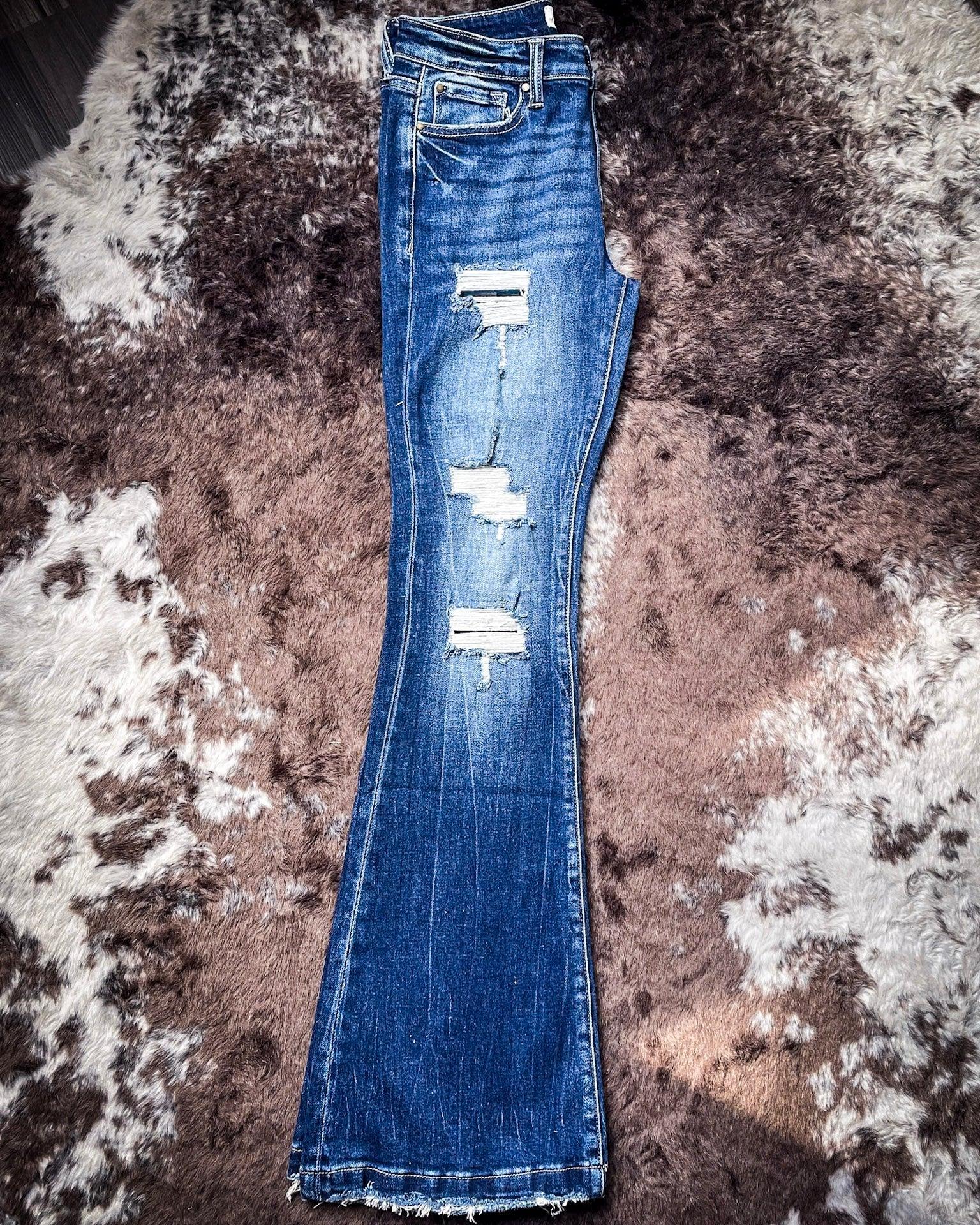 Petra Rodesiler Mid-Rise Stretch Flare Jeans - Image 3