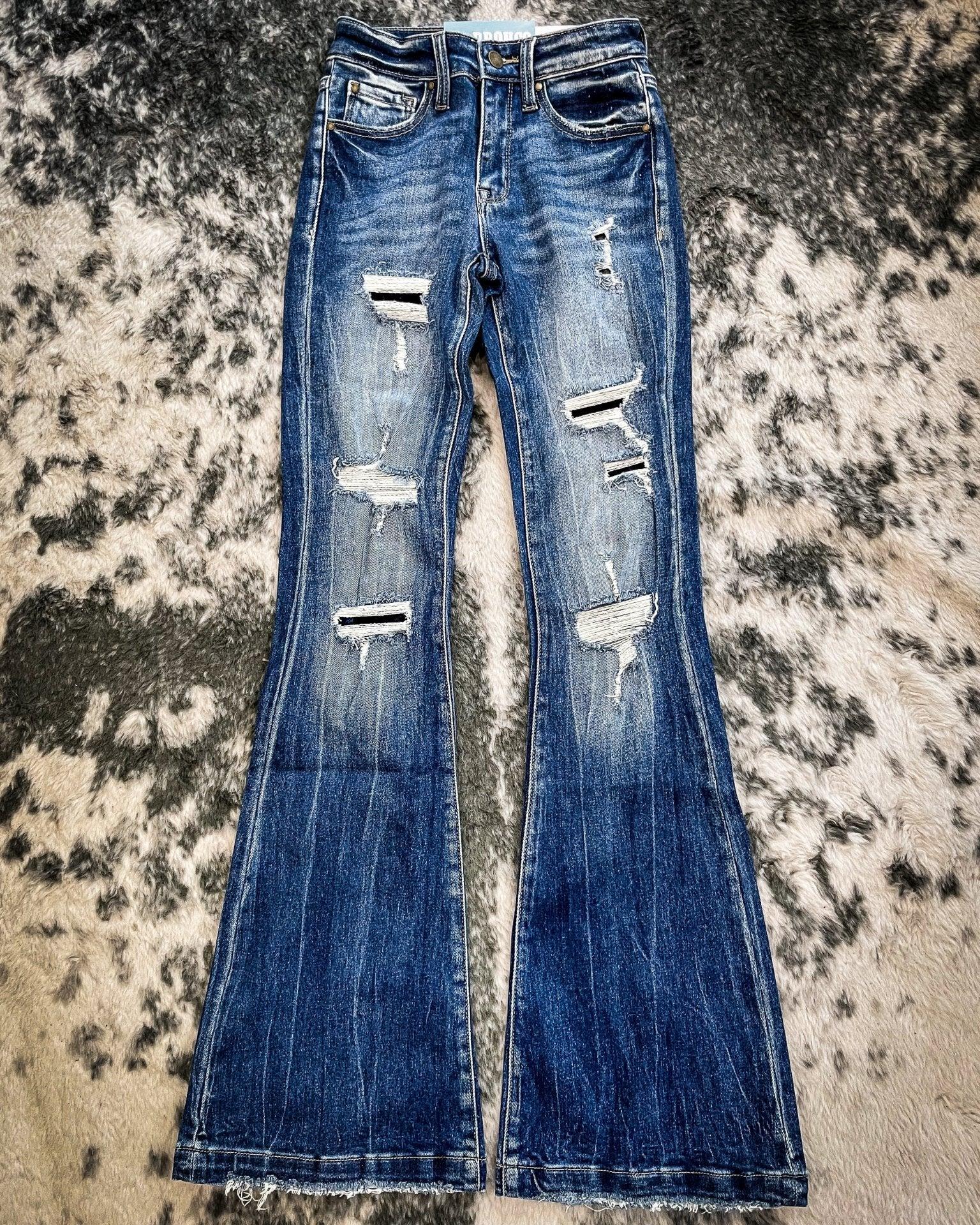 Petra Rodesiler Mid-Rise Stretch Flare Jeans - Image 4