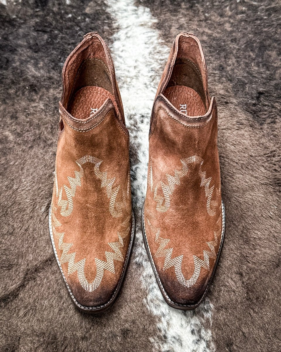 Rowdy Suede Bootie in Brown by Roper - Image 3