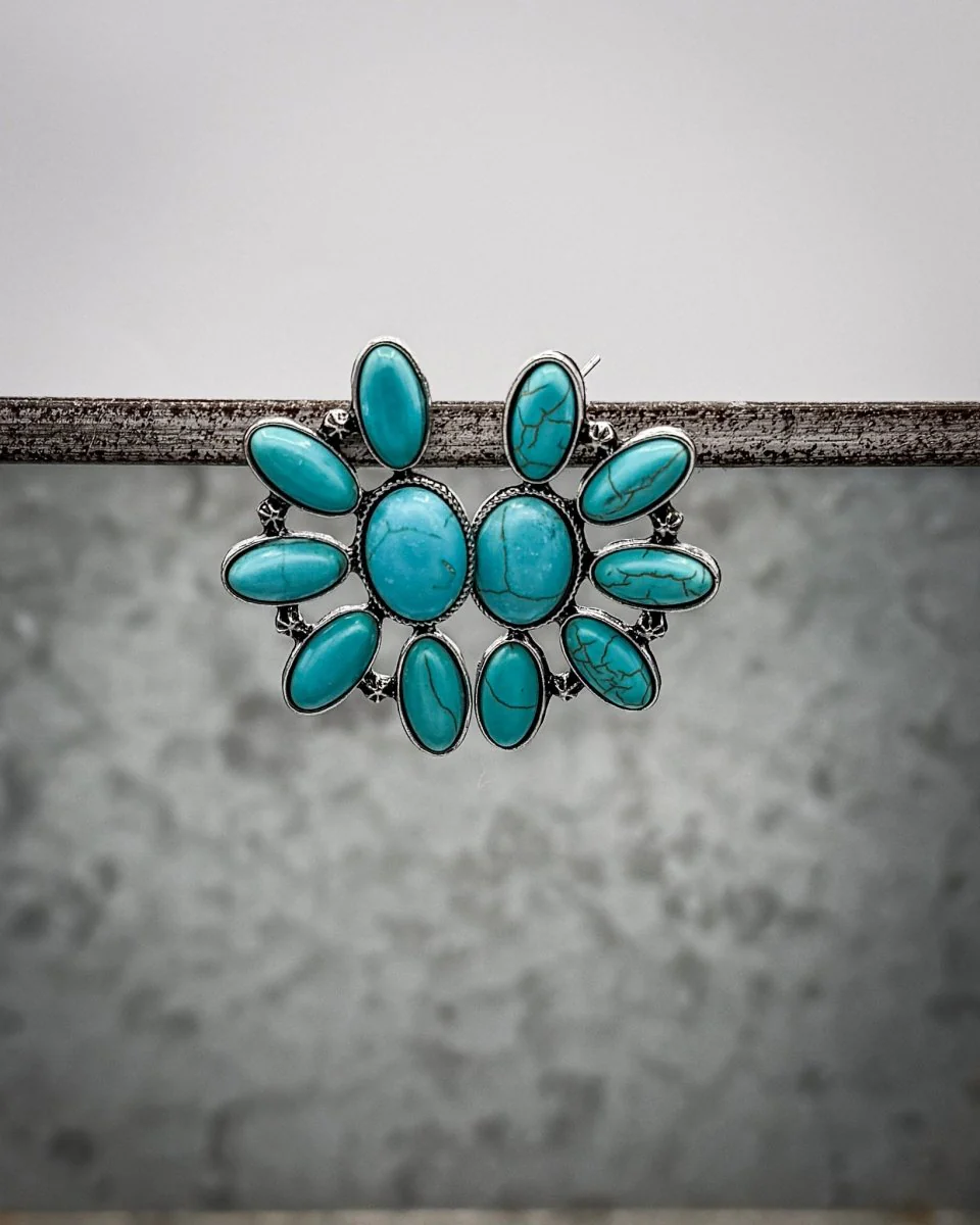 Sable Bloom Floral Stud Earrings - Image 3