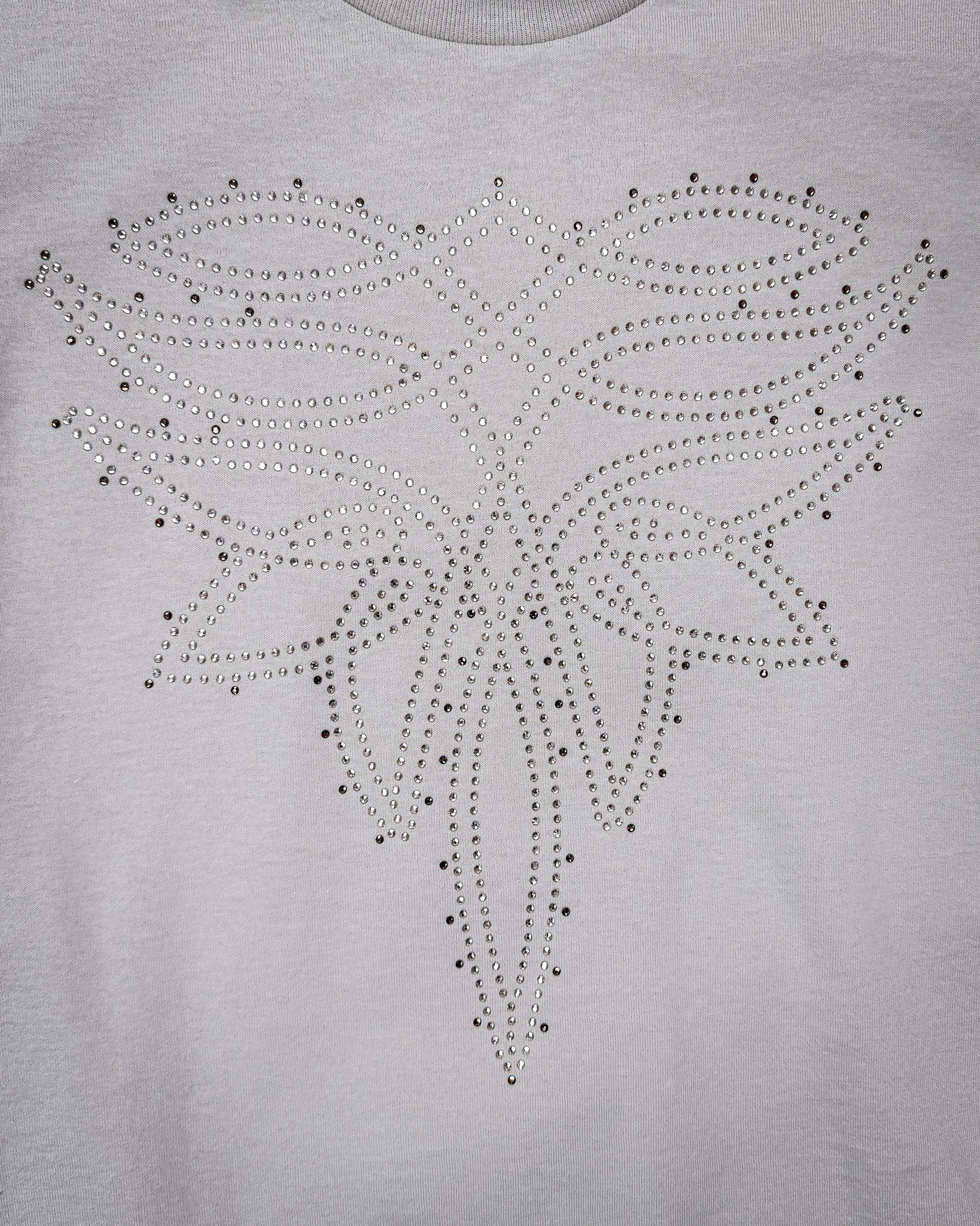 Saddle Trace Rhinestone Boot Stitch Tee in Tan - Image 4