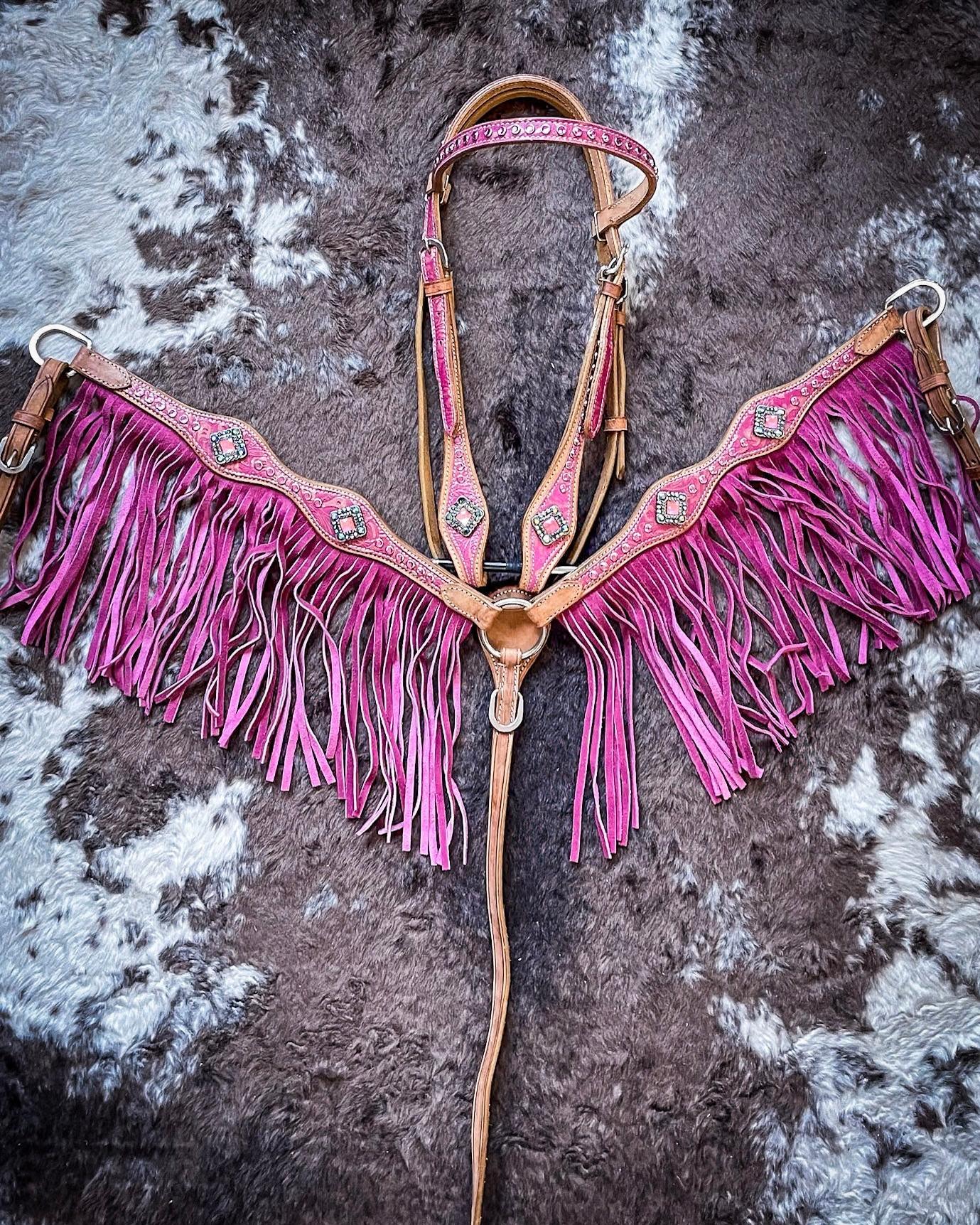 Silver Royal Azalea Browband Headstall - Image 5
