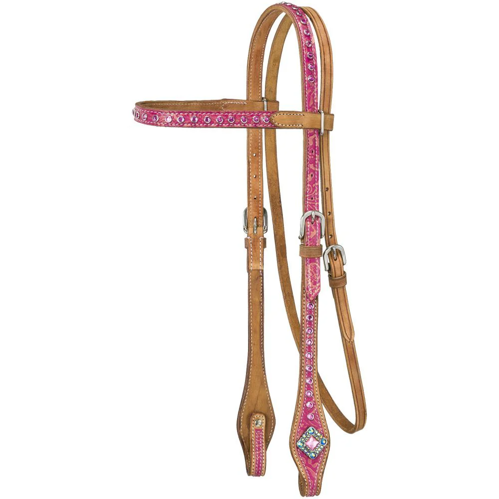 Silver Royal Azalea Browband Headstall - Image 6