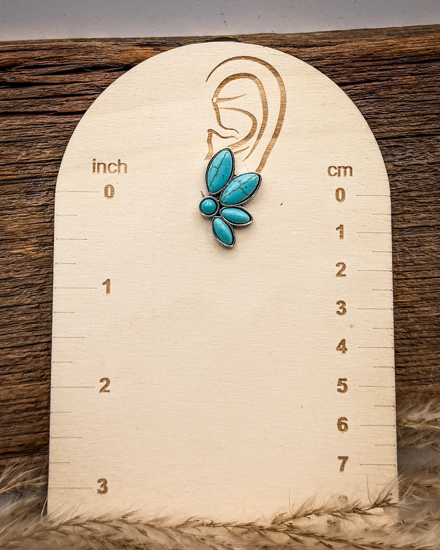 Solene Stud Earrings in Teal - Image 2