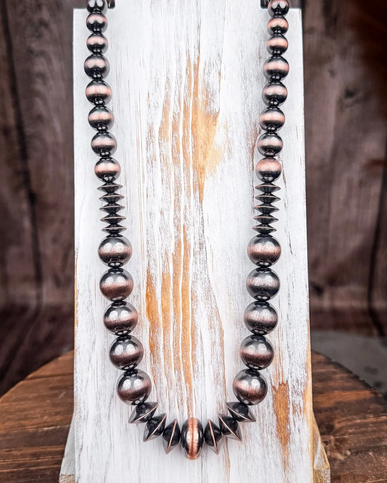 Sophie Navajo Pearl Fashion Necklace - Copper - Image 2