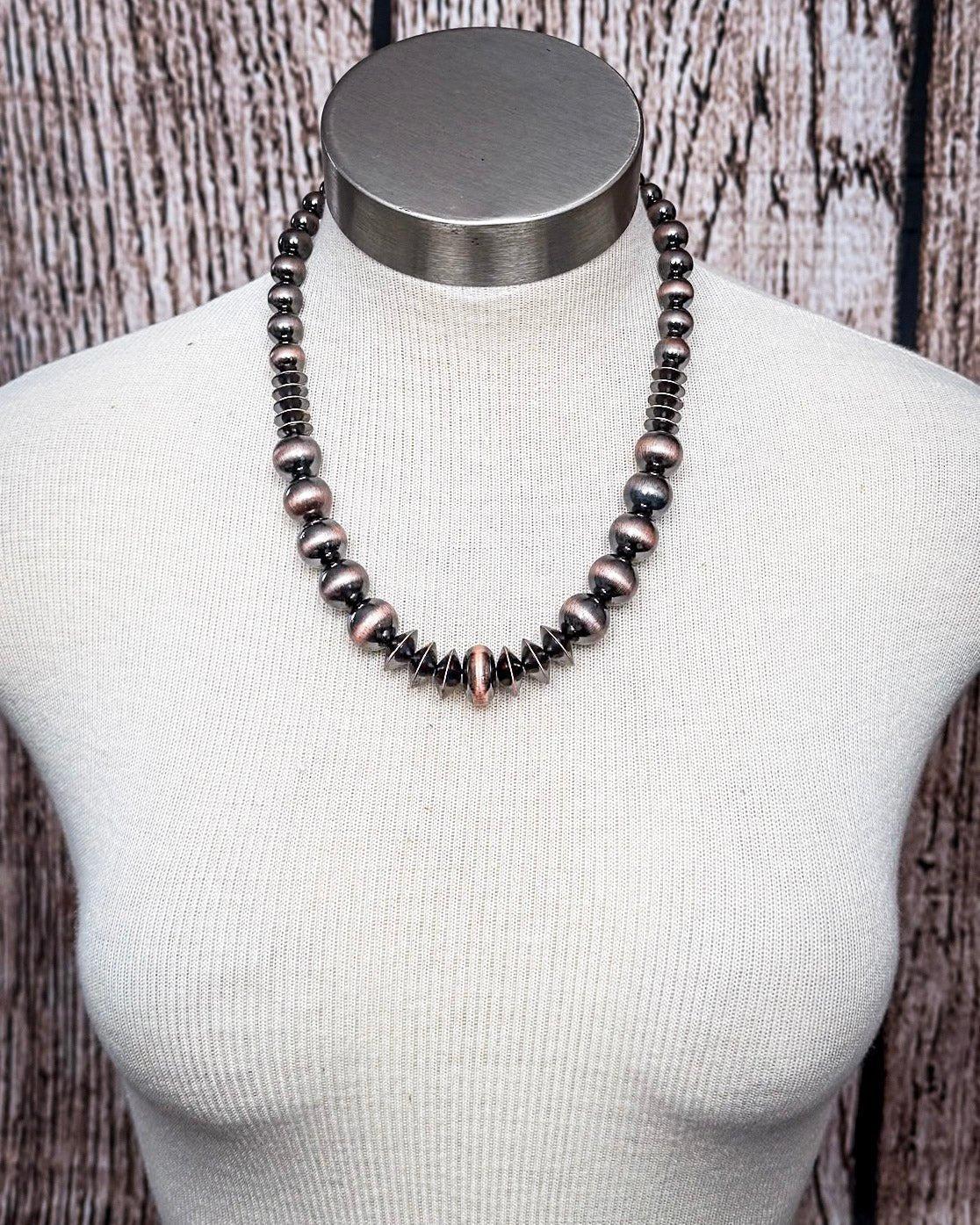 Sophie Navajo Pearl Fashion Necklace - Copper - Image 3