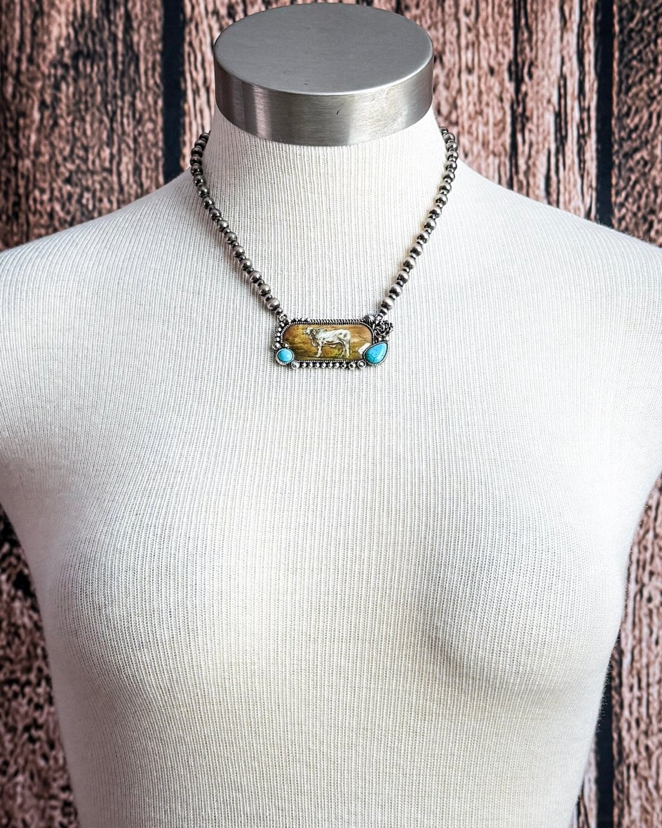 Stillwater Brahman Steer Beaded Necklace - Image 2