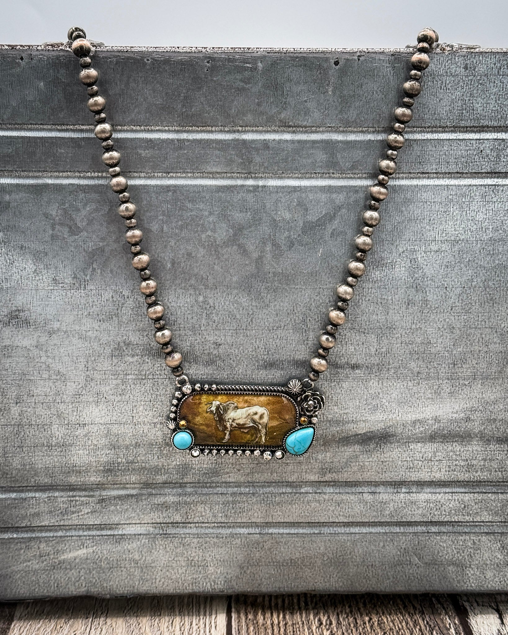 Stillwater Brahman Steer Beaded Necklace - Image 3