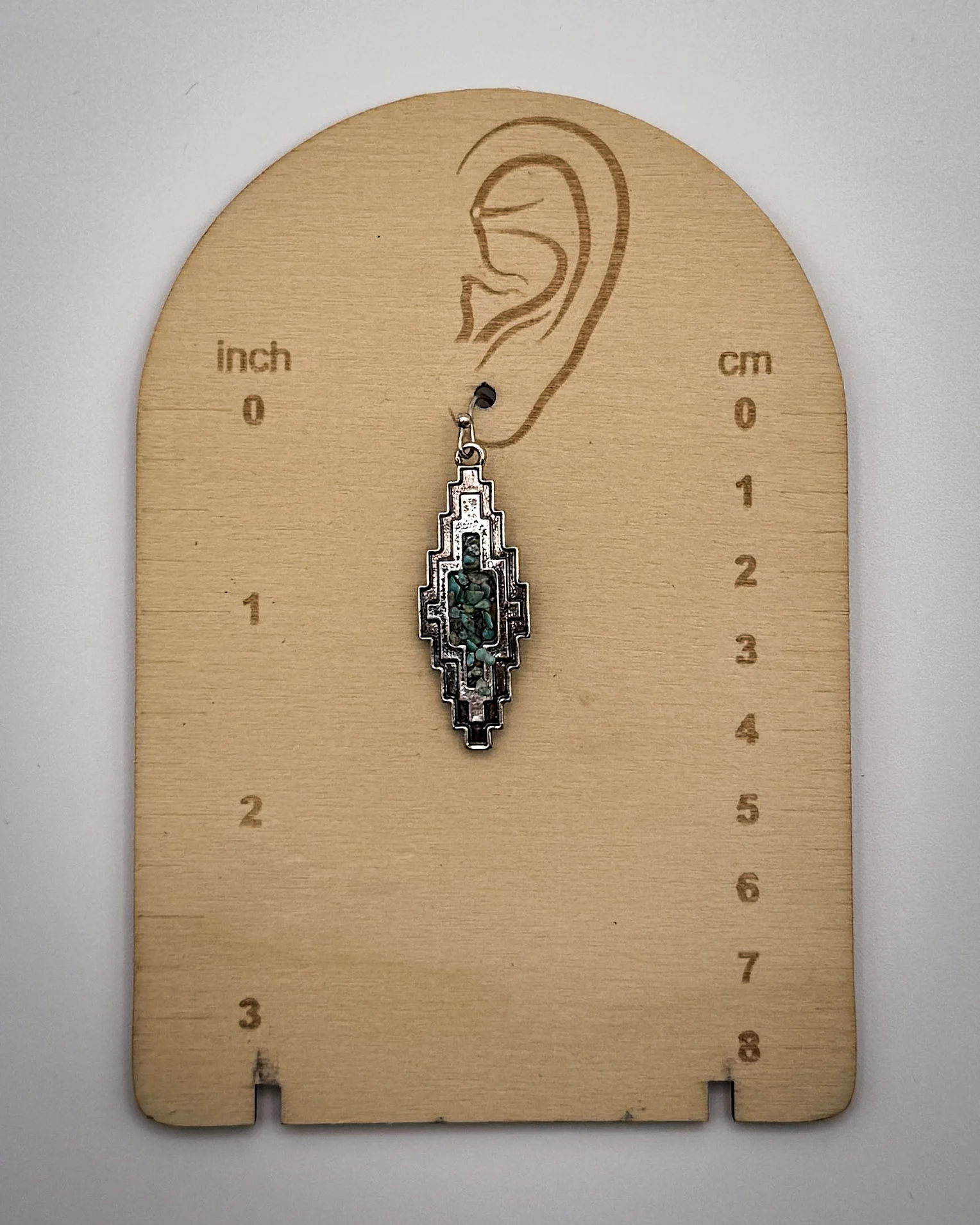 Stone Inlay Geo Dangle Fashion Earrings - Image 4